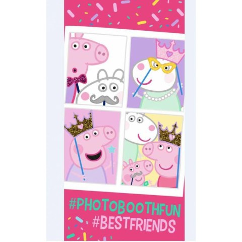 Ręcznik plażowy 70x140 Peppa fotobudka różowy bawełniany 320g/m2 S24 Ręcznik plażowy 70x140 Peppa fotobudka różowy bawełniany 320g/m2 S24