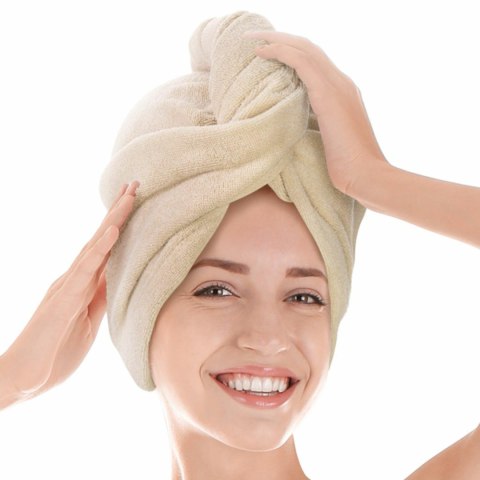 Turban ręcznik do włosów Active beżowy mikrofibra Turban ręcznik do włosów Active beżowy mikrofibra