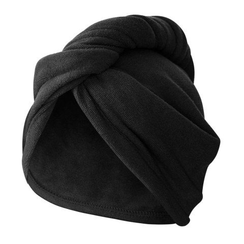 Turban ręcznik do włosów Active czarny mikrofibra Turban ręcznik do włosów Active czarny mikrofibra