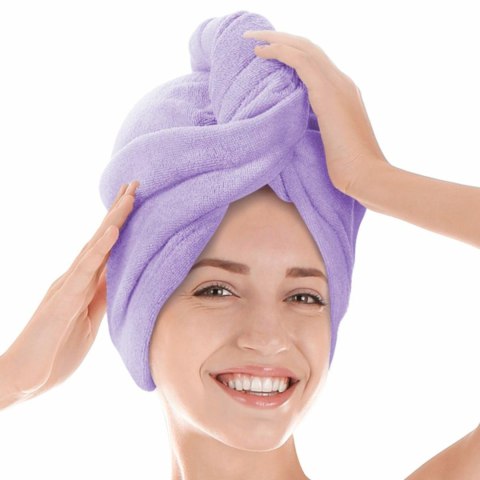 Turban ręcznik do włosów Active lawendowy mikrofibra Turban ręcznik do włosów Active lawendowy mikrofibra