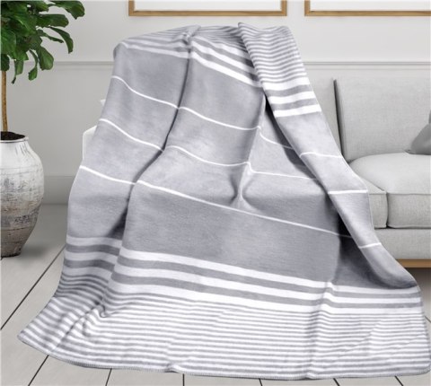 Koc bawełniany akrylowy 150x200 Elegant popielaty Glamour Greno Koc bawełniany akrylowy 150x200 Elegant popielaty Glamour Greno