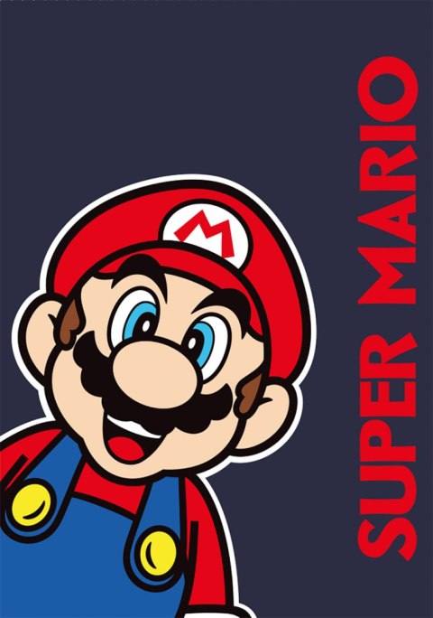 Koc polarowy 100x140 Super Mario 028 granatowy Faro Koc polarowy 100x140 Super Mario 028 granatowy Faro