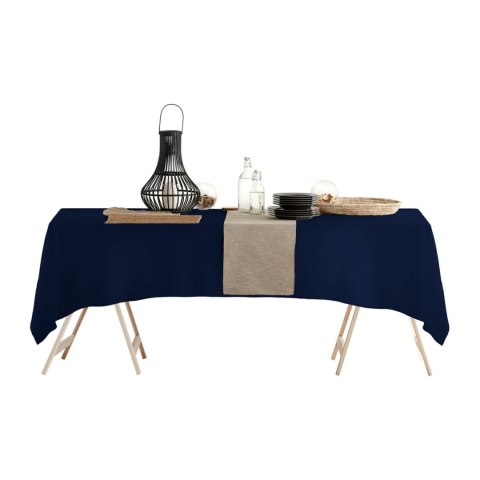 Obrus 140x260 Viva granatowy plamoodporny Obrus 140x260 Viva granatowy plamoodporny