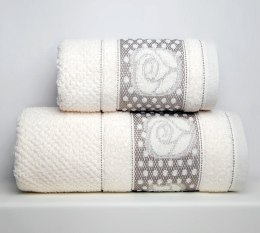 Ręcznik Dotti 50x90 kremowy 420 g/m2 frotte Greno