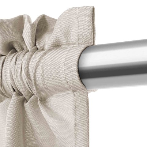 Zasłona gotowa 140x270 taupe na taśmie Viva do salonu Zasłona gotowa 140x270 taupe na taśmie Viva do salonu