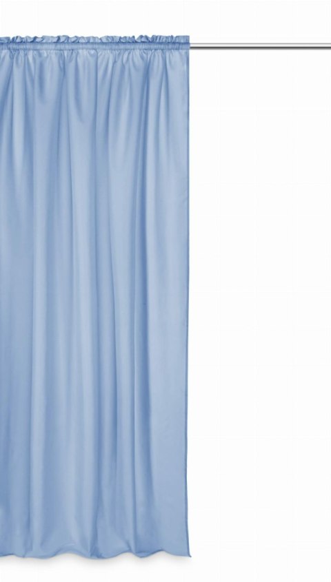 Zasłona gotowa 140x300 błękitna na taśmie Viva do salonu Zasłona gotowa 140x300 błękitna na taśmie Viva do salonu