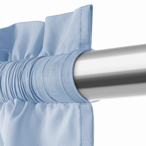 Zasłona gotowa 140x300 błękitna na taśmie Viva do salonu Zasłona gotowa 140x300 błękitna na taśmie Viva do salonu