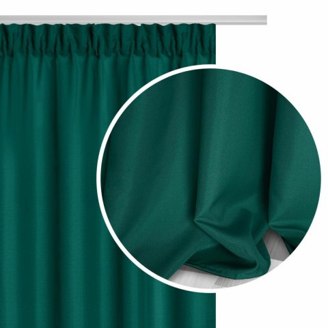 Zasłona gotowa 140x300 turkusowa ciemna na taśmie Viva do salonu Zasłona gotowa 140x300 turkusowa ciemna na taśmie Viva do salonu
