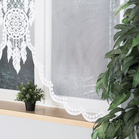 DINA Panel żakardowy gotowy, z motywem łapacza snów, szerokość 160 x wysokość 160, kolor 001 biały 019413/PBL/001/160160/1 DINA Panel żakardowy gotowy, z motywem łapacza snów, szerokość 160 x wysokość 160, kolor 001 biały 019413/PBL/001/160160/1