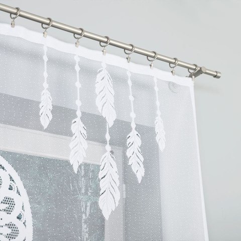 DINA Panel żakardowy gotowy, z motywem łapacza snów, szerokość 160 x wysokość 160, kolor 001 biały 019413/PBL/001/160160/1 DINA Panel żakardowy gotowy, z motywem łapacza snów, szerokość 160 x wysokość 160, kolor 001 biały 019413/PBL/001/160160/1