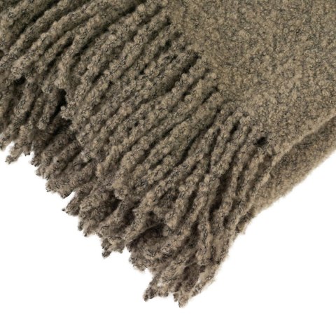 Koc wełniany merynos Buckle 140x200 cappuccino z frędzlami Koc wełniany merynos Buckle 140x200 cappuccino z frędzlami