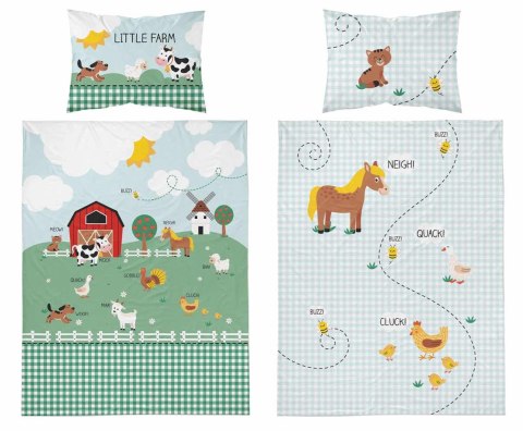 Pościel bawełniana 100x135 4991 A Farma miętowa błękitna niebieska Mayamoo 22 Pościel bawełniana 100x135 4991 A Farma miętowa błękitna niebieska Mayamoo 22