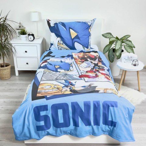 Pościel bawełniana 140x200 Sonic niebieska JF24 Pościel bawełniana 140x200 Sonic niebieska JF24