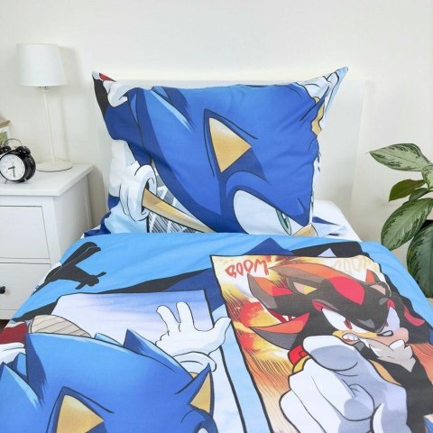 Pościel bawełniana 140x200 Sonic niebieska JF24 Pościel bawełniana 140x200 Sonic niebieska JF24