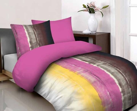 Pościel bawełniana 160x200 Prestige 06 różowa brązowa cieniowana Faro Pościel bawełniana 160x200 Prestige 06 różowa brązowa cieniowana Faro