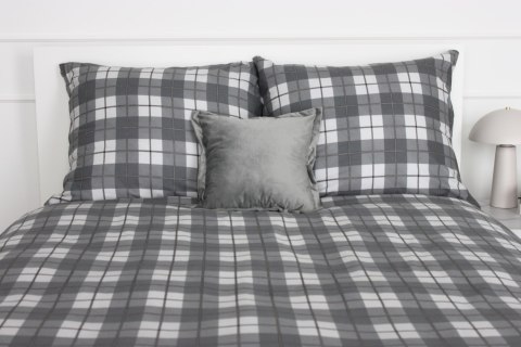 Pościel bawełniana 220x200 Krata szara I24 Pościel bawełniana 220x200 Krata szara I24