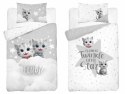 Pościel bawełniana 90x120 4994 B Kotki szara biała Mayamoo 22 Pościel bawełniana 90x120 4994 B Kotki szara biała Mayamoo 22