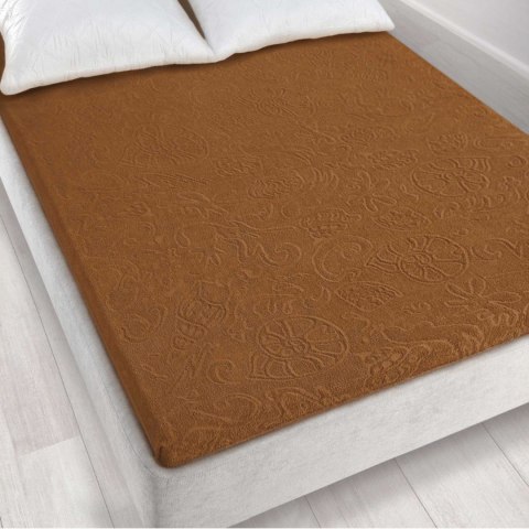 Prześcieradło frotte bez gumki 175x220 Tulipan 4 brązowe jasne 4044/BR-011T żakardowe Zwoltex Prześcieradło frotte bez gumki 175x220 Tulipan 4 brązowe jasne 4044/BR-011T żakardowe Zwoltex