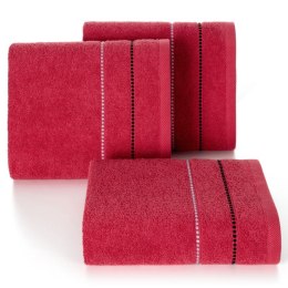 Ręcznik Suzi 70x140 czerwony 500 g/m2 frotte bawełniany Eurofirany