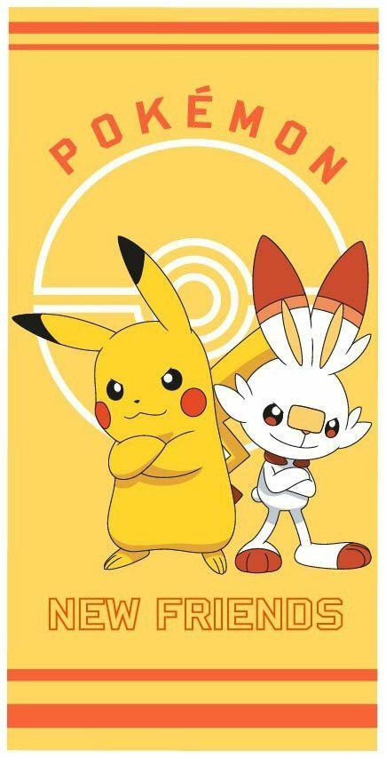 Ręcznik dziecięcy 70x140 Pokemon Pikaczu żółty plażowy bawełniany C24 Ręcznik dziecięcy 70x140 Pokemon Pikaczu żółty plażowy bawełniany C24