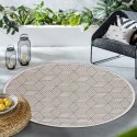 Dywan zewnętrzny Luz beżowy okrągły śr. 120 cm Domarex Dywan zewnętrzny Luz beżowy okrągły śr. 120 cm Domarex