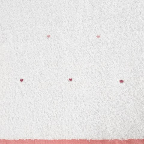 Okrycie kąpielowe 100x100 Baby 56 biały różowy serca ręcznik z kapturkiem 400g/m2 Eurofirany Okrycie kąpielowe 100x100 Baby 56 biały różowy serca ręcznik z kapturkiem 400g/m2 Eurofirany