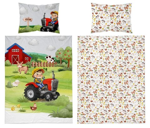 Pościel bawełniana 100x135 4781 B Farma zielona traktor czerwony Mayamoo 70 Pościel bawełniana 100x135 4781 B Farma zielona traktor czerwony Mayamoo 70