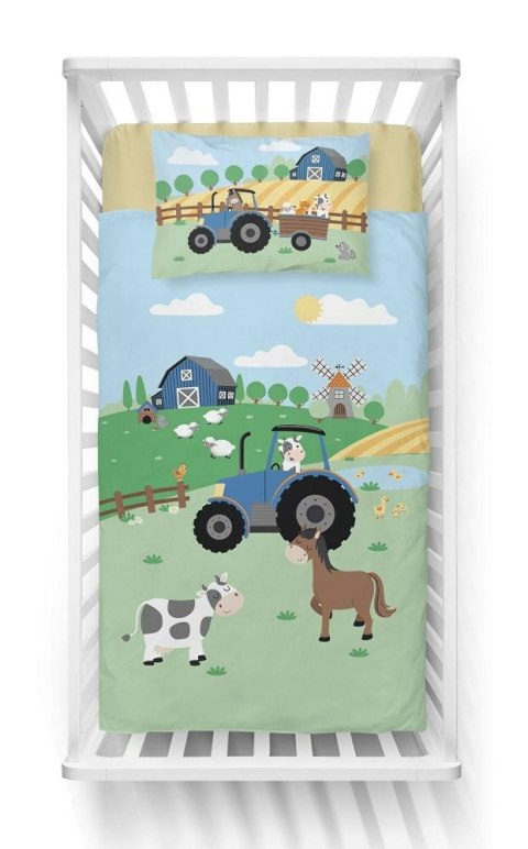 Pościel bawełniana 100x135 4791 B Farma zielona traktor niebiekski Mayamoo 70 Pościel bawełniana 100x135 4791 B Farma zielona traktor niebiekski Mayamoo 70