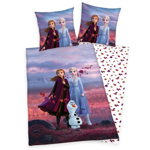 Pościel bawełniana 140x200 Frozen Kraina Lodu fioletowa poszewka 70x90 H24 Pościel bawełniana 140x200 Frozen Kraina Lodu fioletowa poszewka 70x90 H24