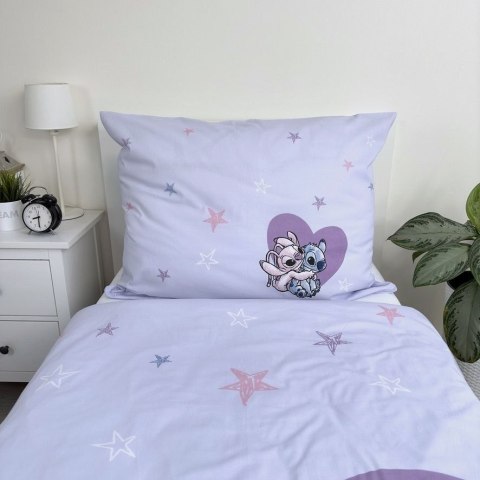 Pościel bawełniana 140x200 Lilo i Stitch Heart wrzosowa poszewka 70x90 JF 24 Pościel bawełniana 140x200 Lilo i Stitch Heart wrzosowa poszewka 70x90 JF 24