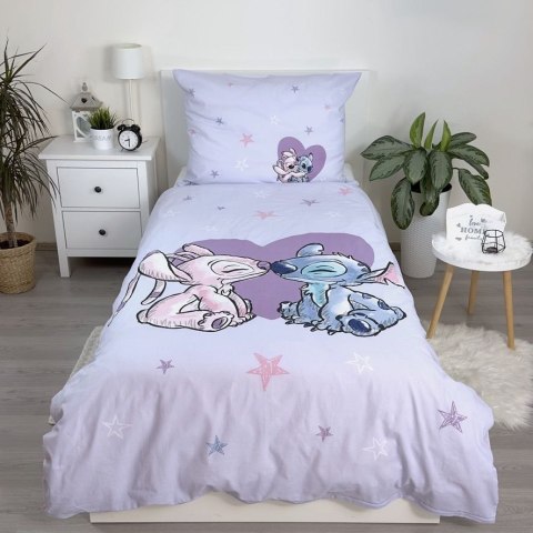 Pościel bawełniana 140x200 Lilo i Stitch Heart wrzosowa poszewka 70x90 JF 24 Pościel bawełniana 140x200 Lilo i Stitch Heart wrzosowa poszewka 70x90 JF 24