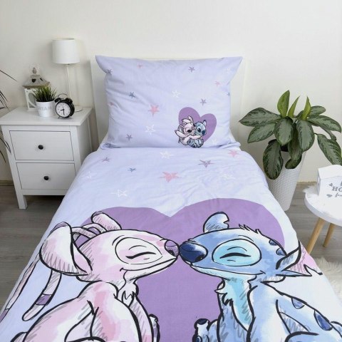 Pościel bawełniana 140x200 Lilo i Stitch Heart wrzosowa poszewka 70x90 JF 24 Pościel bawełniana 140x200 Lilo i Stitch Heart wrzosowa poszewka 70x90 JF 24