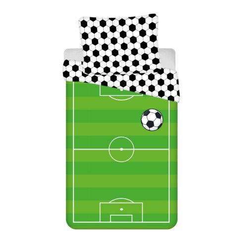 Posciel bawełniana 140x200 Piłka nożna boisko zielona poszewka 70x90 JF24 Posciel bawełniana 140x200 Piłka nożna boisko zielona poszewka 70x90 JF24