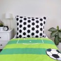 Posciel bawełniana 140x200 Piłka nożna boisko zielona poszewka 70x90 JF24 Posciel bawełniana 140x200 Piłka nożna boisko zielona poszewka 70x90 JF24