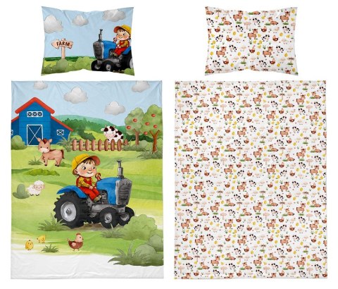 Pościel bawełniana 90x120 4781 A Farma zielona traktor niebieski Mayamoo 70 Pościel bawełniana 90x120 4781 A Farma zielona traktor niebieski Mayamoo 70