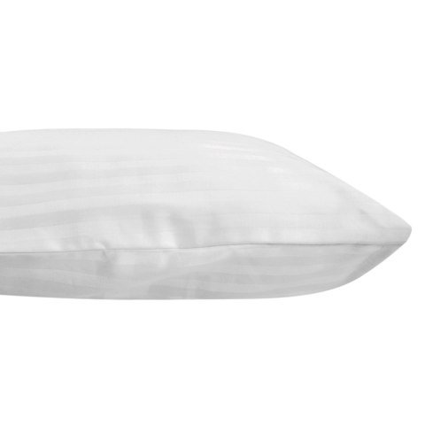 Poszewka hotelowa 50x60 biała adamaszkowa na zakładkę paski 1 cm Poszewka hotelowa 50x60 biała adamaszkowa na zakładkę paski 1 cm