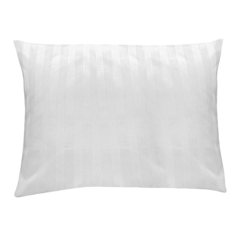 Poszewka hotelowa 50x60 biała adamaszkowa na zakładkę paski 2 cm Poszewka hotelowa 50x60 biała adamaszkowa na zakładkę paski 2 cm