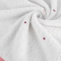 Ręcznik dziecięcy 70x140 Baby 56 biały różowy serca 480g/m2 Eurofirany Ręcznik dziecięcy 70x140 Baby 56 biały różowy serca 480g/m2 Eurofirany
