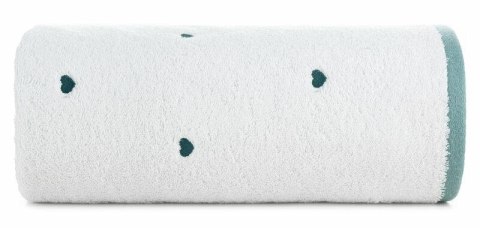 Ręcznik dziecięcy 70x140 Baby 58 biały niebieski Serca 480g/m2 Eurofirany Ręcznik dziecięcy 70x140 Baby 58 biały niebieski Serca 480g/m2 Eurofirany