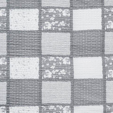 Pościel z kory 160x200 wzór 167 Paczłork falbanka szara biała na guziki 100% bawełna gruba Pościel z kory 160x200 wzór 167 Paczłork falbanka szara biała na guziki 100% bawełna gruba