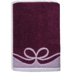 Ręcznik Arco 50x90 śliwkowy 450 g/m2 frotte Greno