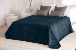 Narzuta dekoracyjna 170x210 Beddo 007 welurowa granatowa dwustronna Faro