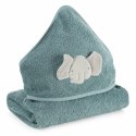 Okrycie kąpielowe 100x100 Baby 59 niebieski Słonik ręcznik z kapturkiem 400g/m2 Eurofirany Okrycie kąpielowe 100x100 Baby 59 niebieski Słonik ręcznik z kapturkiem 400g/m2 Eurofirany