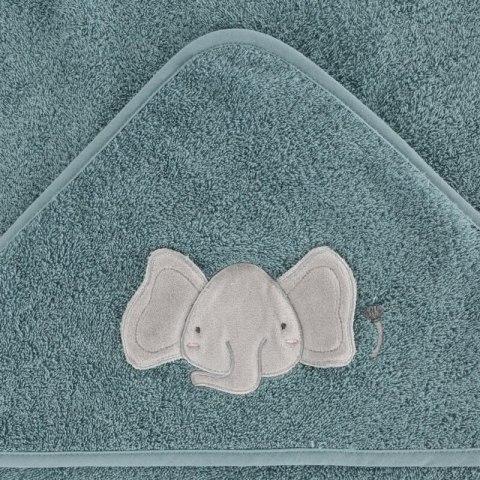 Okrycie kąpielowe 100x100 Baby 59 niebieski Słonik ręcznik z kapturkiem 400g/m2 Eurofirany Okrycie kąpielowe 100x100 Baby 59 niebieski Słonik ręcznik z kapturkiem 400g/m2 Eurofirany