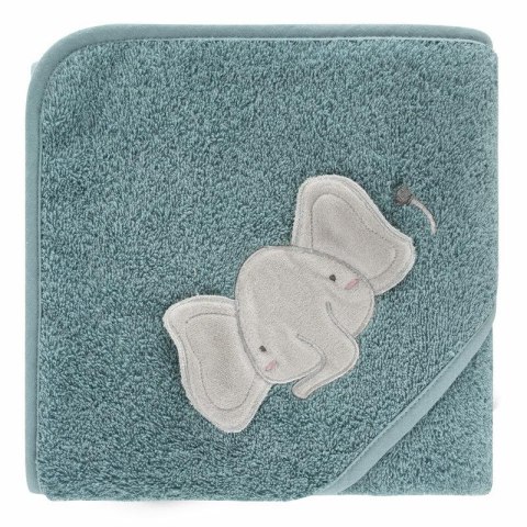 Okrycie kąpielowe 100x100 Baby 59 niebieski Słonik ręcznik z kapturkiem 400g/m2 Eurofirany Okrycie kąpielowe 100x100 Baby 59 niebieski Słonik ręcznik z kapturkiem 400g/m2 Eurofirany