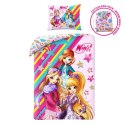 Pościel bawełniana 140x200 Winx czarodzeijki różowa poszewka 70x90 + worek bawełniany Kids 13 Halantex Pościel bawełniana 140x200 Winx czarodzeijki różowa poszewka 70x90 + worek bawełniany Kids 13 Halantex
