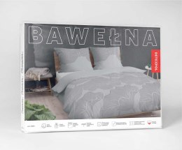 Pościel bawełniana 140x200 szara kwiaty z jedną poszewką 4966B Bawełna 84