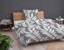 Pościel bawełniana 140x200 szara liście z jedną poszewką 4964B Bawełna 84 Pościel bawełniana 140x200 szara liście z jedną poszewką 4964B Bawełna 84