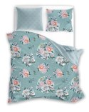 Pościel bawełniana 160x200 Flovery 007 kwiaty miętowa różowa 23 Faro Pościel bawełniana 160x200 Flovery 007 kwiaty miętowa różowa 23 Faro