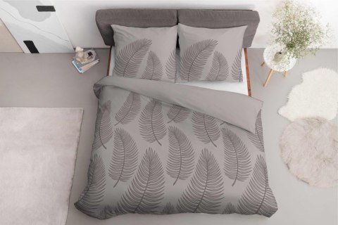 Pościel bawełniana 160x200 beżowa liście 4963B Bawełna 84 Pościel bawełniana 160x200 beżowa liście 4963B Bawełna 84